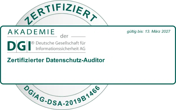 Akademie der DGI – Zertifizierter Datenschutz-Auditor