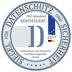 Siegel für Datenschutz und Sicherheit – DSC-Standard zertifiziert